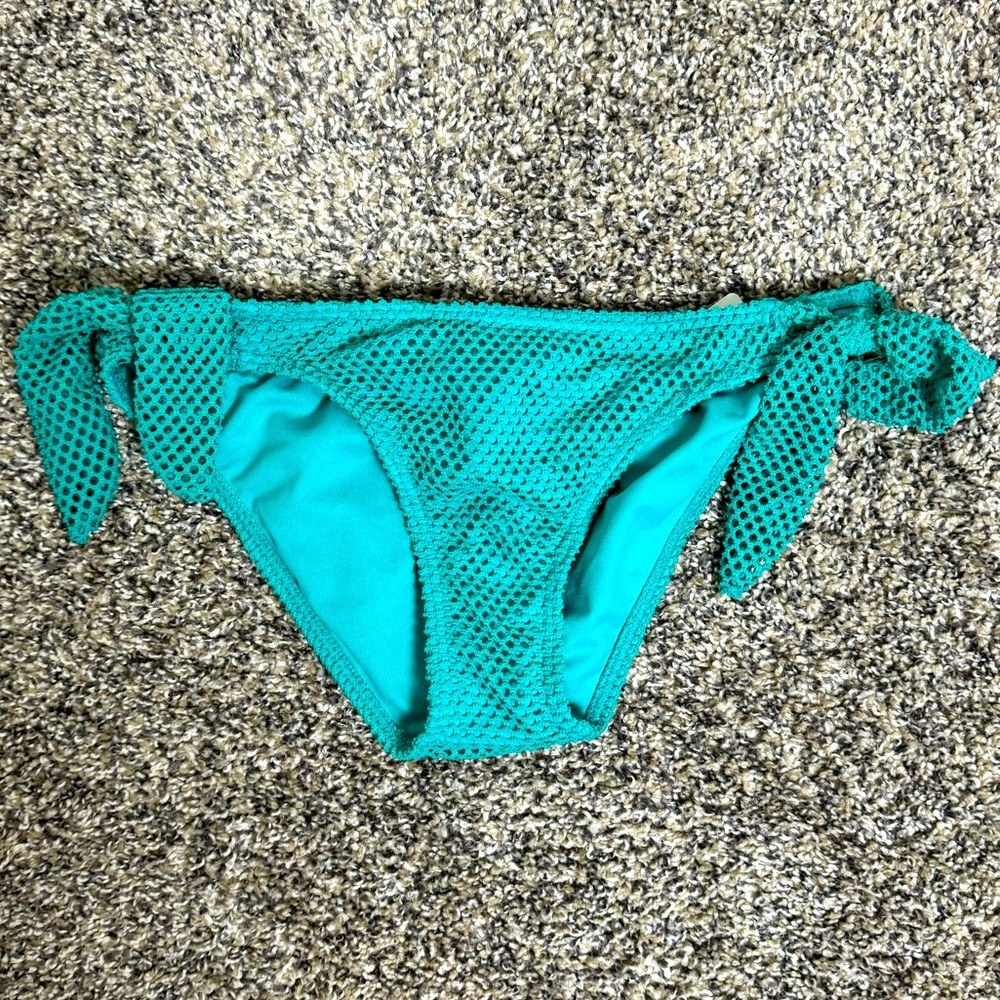 Roxy Teal Mesh Side Ties Bikini Bottoms SP